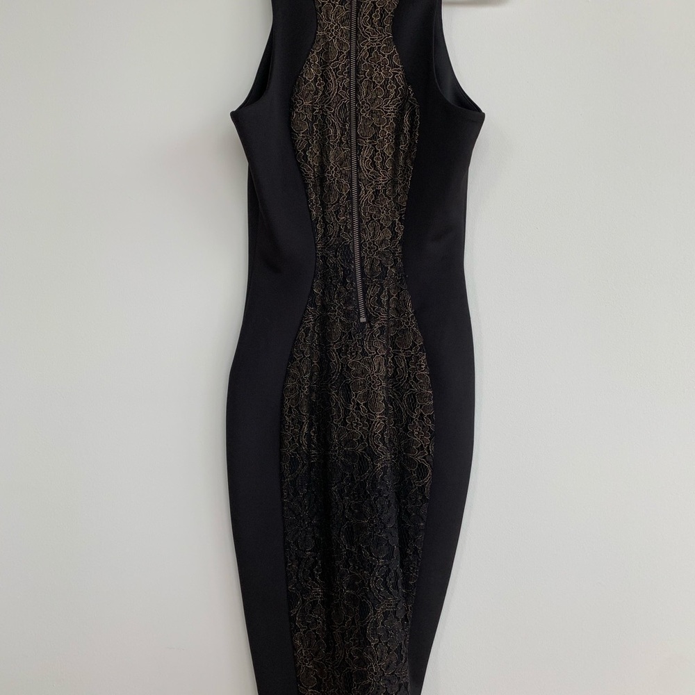 Torn by Ronny Kobo Shiran Dress | Black & Gold | S - Picture 3 of 4